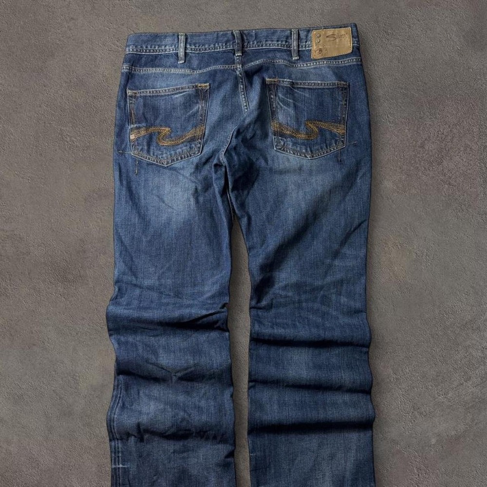 y2k mens silver jeans baggy bootcut denim
